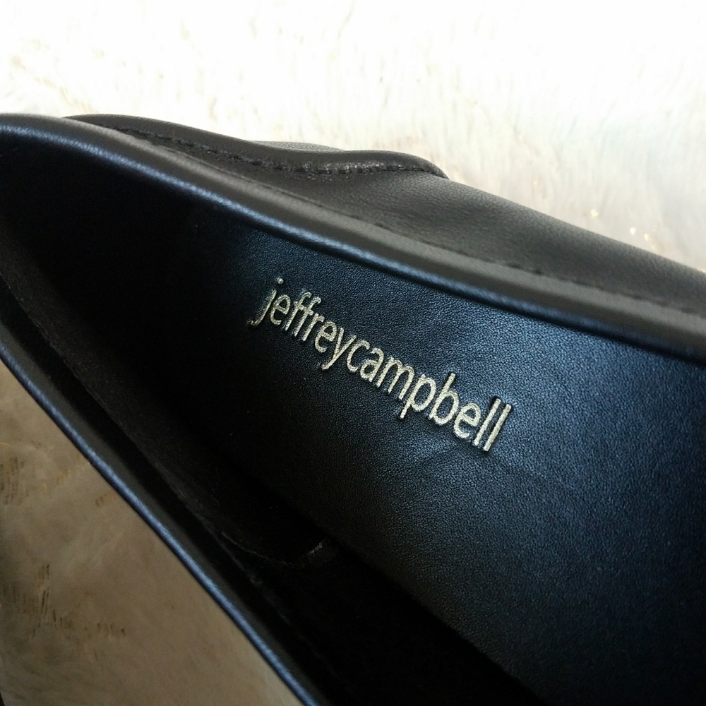 Jeffrey Campbell Velviteen Loafer Black Leather - Picture 9 of 10